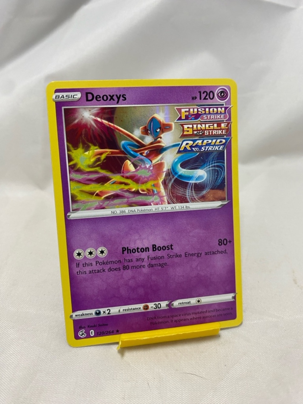 Pokemon Deoxys Fusion Strike Single Strike Rapid Strike 120/264 Fusion Strike Ho